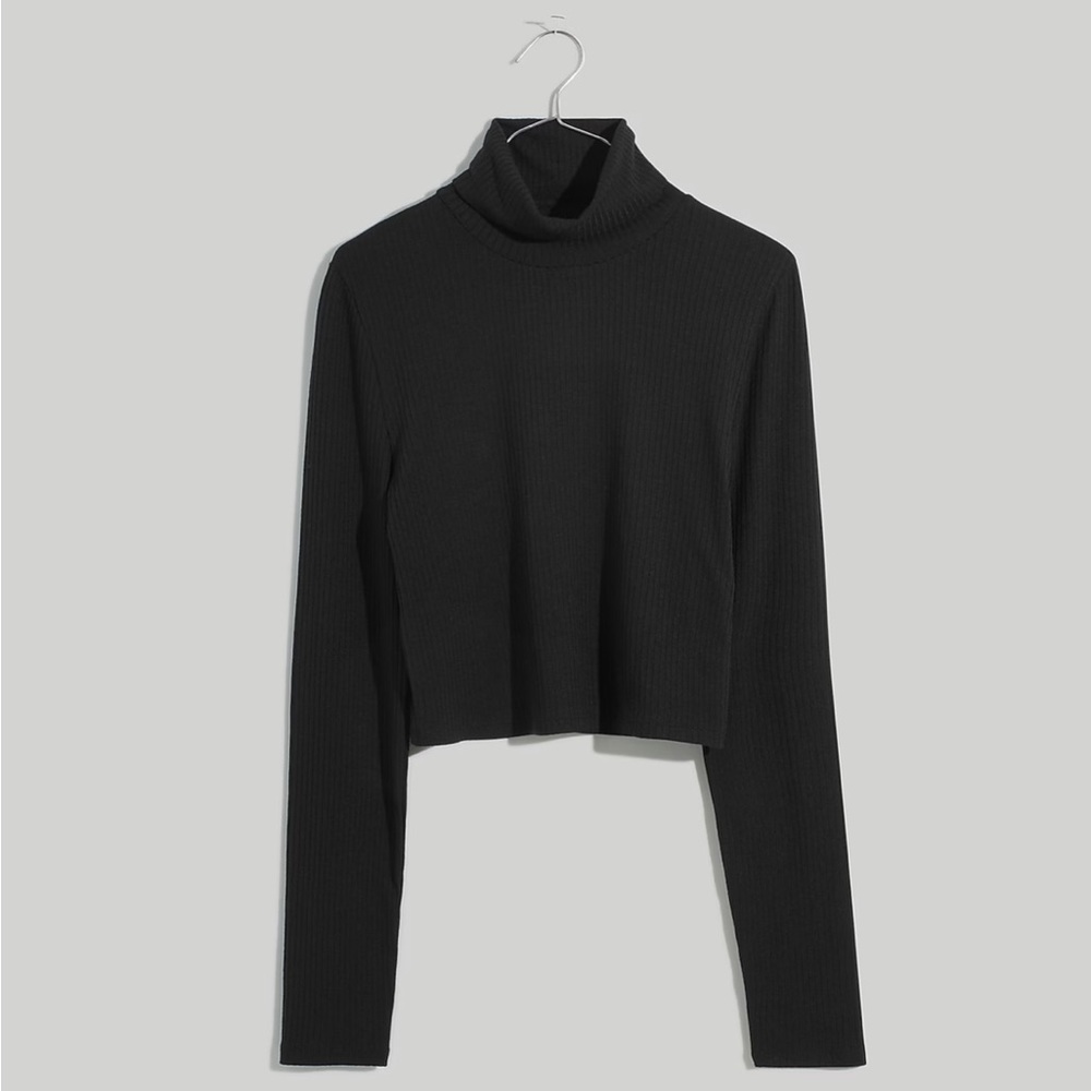 Madewell Ribbed Supercrop Turtleneck Top